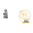 thumbnail image 1 of Figura de hierro con forma de hoja de Guan Yin, escultura de Buda femenina, adorno coleccionable de Feng Shui para interior, pasillo, mesa, estantería, 1 of 8