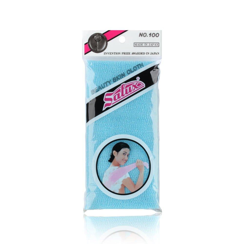 SALUX Nylon Japanese Beauty Skin Bath Wash Cloth/Towel Blue 1 pack