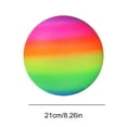 thumbnail image 3 of Rainbow Playground Ball 8.26 Inch Rubber Kickball Dodgeball Handball Colorful Outdoor Kids Game Toy Ball Durable Inflatable Vibrant Design, 3 of 8
