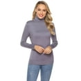 thumbnail image 6 of Uniexcosm Women Pullover Sweater Turtleneck Solid Sweaters for Female, 6 of 8
