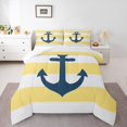 thumbnail image 1 of Erosebridal Anchor Bedding Twin Comforter Set,Nautical Theme Down Comforter,Stripes Decor,Reversible,2-Piece, 1 of 8