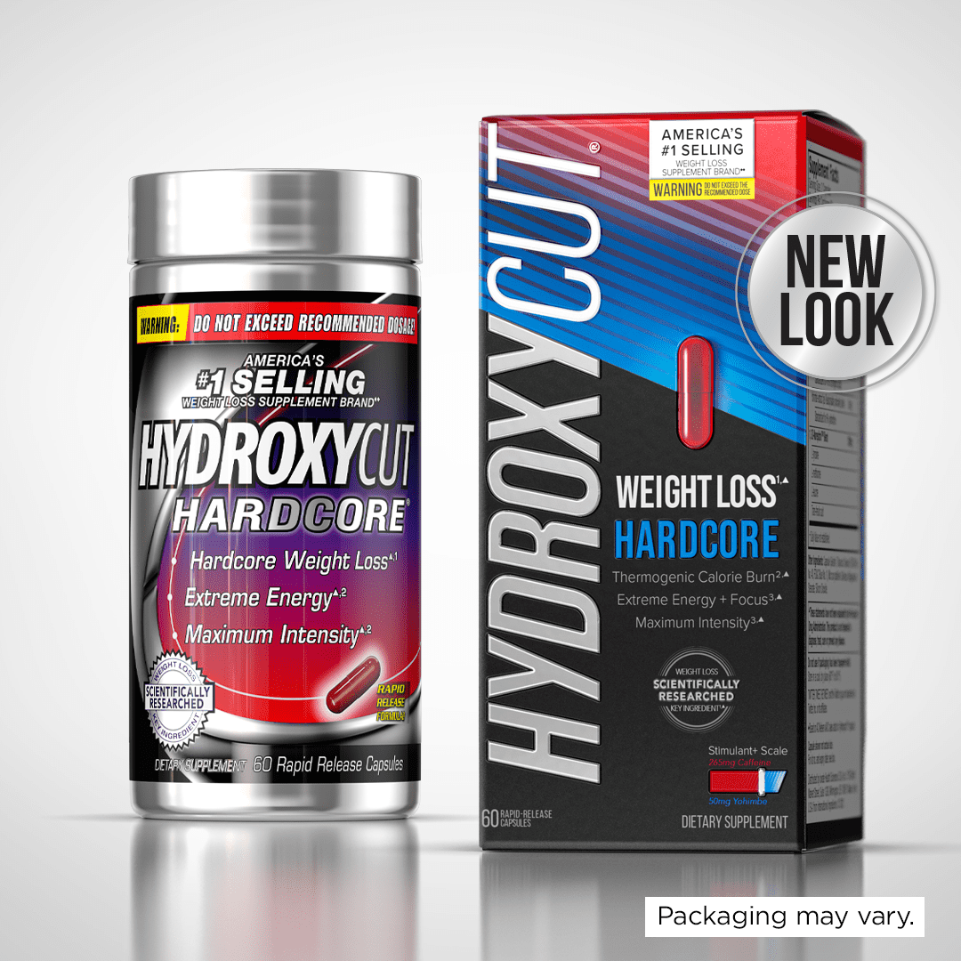 Hydroxycut Hardcore Weight Loss, Delivers Extreme Energy & Intensity, 60ct