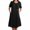 Black, variant on Summer Dresses for Women 2025, Women's Fashion Holiday Summer Solid Color Sleeveless Hollowed Out Party Midi Beach Dress(Black,S)