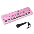 thumbnail image 4 of 61-Key Electric Piano with Microphone Multifunctional Electronic Organ USB Digital Keyboard Kids Musical Instrument Learning Toy Pink, 4 of 9