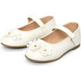 thumbnail image 6 of Kushyshoo Girl's White Flower Flats Soft Mary Jane Dress Party Shoes Non-Slip 13M, 6 of 8