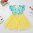 thumbnail image 3 of IDOPIP Toddler Kids Girls Back to School Tulle Tutu Dress Pencil Print First Day of School Outfit, 3 of 8