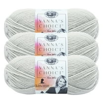 Lion Brand Yarn Vanna's Choice Pale Grey Medium Acrylic Yarn 3 Pack