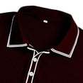 thumbnail image 5 of Blmnix Ringer Mens Shirt Polo Shirts Golf Shirts Tops Collared Red Short Sleeve Men's Tops,XXL, 5 of 7