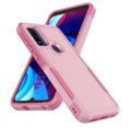 thumbnail image 2 of For Moto G Pure / G Power 2022 Case, 2 in 1 Heavy Duty Armor Shockproof Tough Hybrid Dual Layer Rubber Drop Protection Soft Bumper Rugged Protective Phone Cover Case for Moto G Pure -Pink, 2 of 7