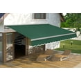 thumbnail image 3 of MCombo Patio Awning 10x8 Feet Sunshade Canopy with Half-Cassette for Manual Retractable Awnings,4679(Dark Green), 3 of 8