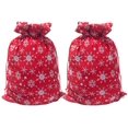 thumbnail image 1 of Falapa 2 Pack Large Santa Sacks,Knitted Cotton Stocking with Drawstrings,Reusable Designs,19.7 X 30.7 Inch Xmas Present Bag, 1 of 8