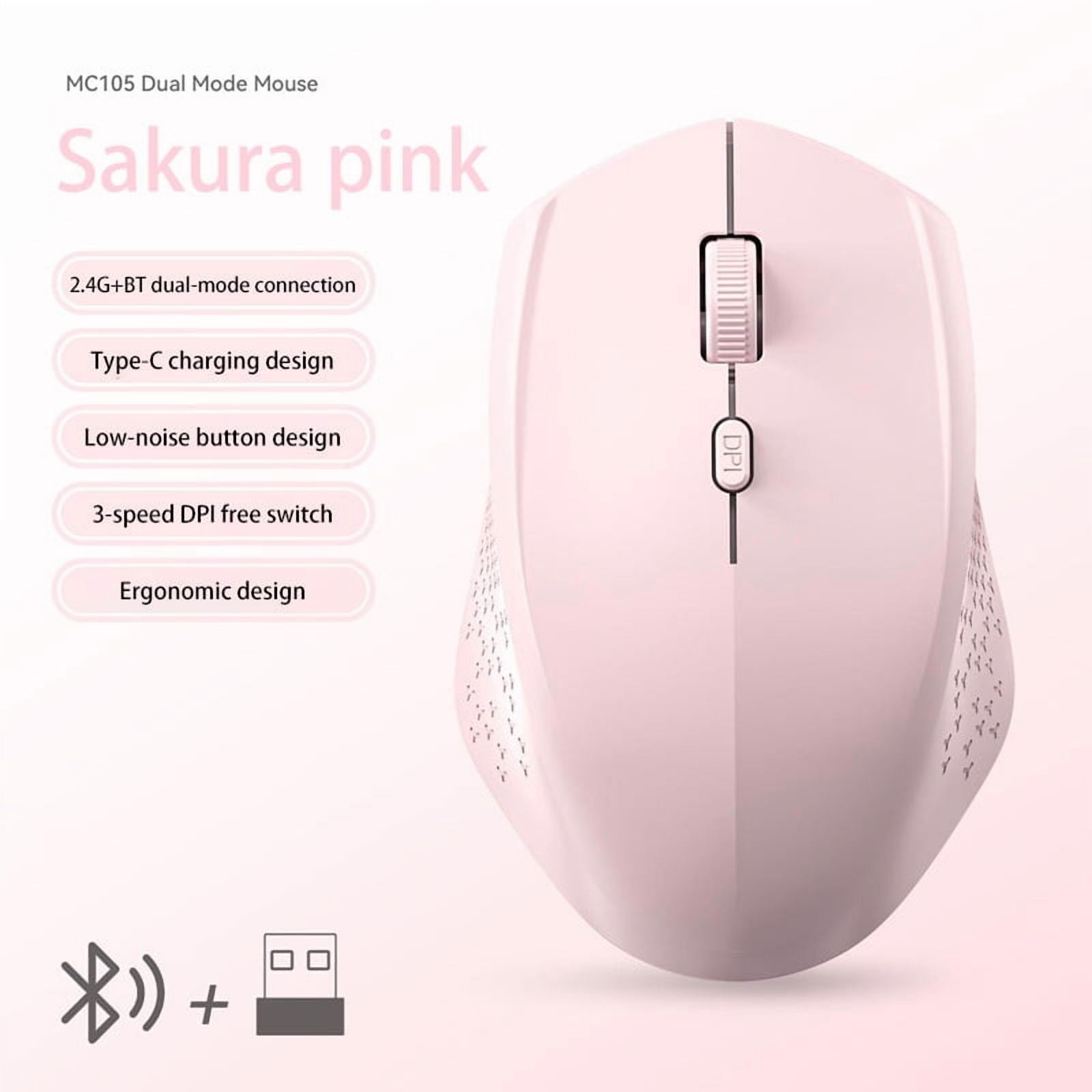 Xiaomi Wireless Bluetooth Mouse 2.4Ghz 1600 DPI Ergonomics Dual Model Type-C Rechargeable Mini Mute Mouses For PC Android Ios