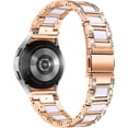thumbnail image 2 of KOMI 20mm Watch Band Compatible with Samsung Galaxy Watch 5/5 pro/Galaxy Watch 4 40mm 44mm/Watch 4 Classic 42/46mm, Stainless Steel Metal for Samsung Galaxy Strap Women Men Rose Gold/White, 2 of 7