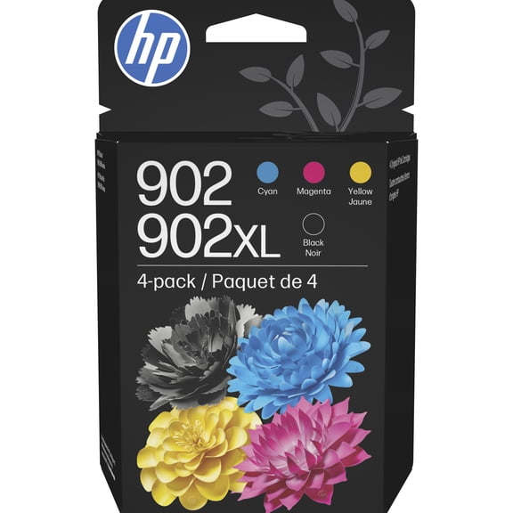 HP 902 CMY/902XL Black Ink Cartridge 4-pack