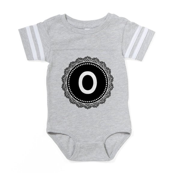 CafePress - Monogram Medallion O - Cute Infant Baby Football Bodysuit
