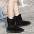 thumbnail image 5 of Yazi Snow Boots Womens Camille Faux Fur Lined Suede Boot Waterproof Faux Suede Boots, 5 of 9