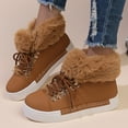 thumbnail image 6 of POROPL Winter Snow Boots for Women Ankle Winter Fleece Shoes,Boots Size 6.5, 6 of 9