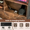 thumbnail image 6 of Costway Full Size Bed Frame with Storage Headboard and Charging Station Vintage Brown, 6 of 11