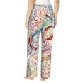 thumbnail image 3 of Bingfone Pajamas For Women,Passport Stamp Pajama Pants With Pockets-Small, 3 of 9