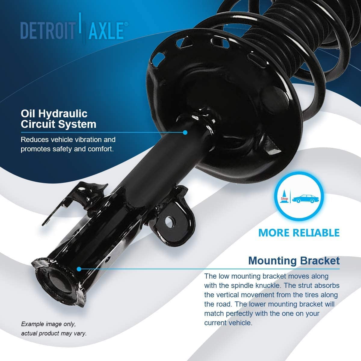 Detroit Axle - 8pc Struts Shocks Kit for 2006-2012 Toyota RAV4 [3.5L] Front Complete Struts w/Coil Spring Rear Shock Absorbers Front Rear Sway Bars Replacement Quick Install Ready Struts Assembly