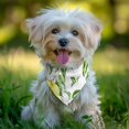 thumbnail image 2 of Dog Bandana 1 Pack,Yellow Lemon Fruit Leaves White Pattern Bandanas for Dogs,Cat Bandana,Small/ Large Dog Bandana 2 Size,Dog Bandanas, 2 of 6