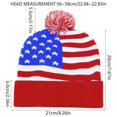 thumbnail image 2 of Ugoldhm Unisex American Flag Knitted Beanie - Stars & Stripes Print Hat for Winter Warm, 2 of 3