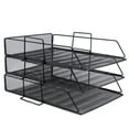 thumbnail image 4 of YUMILI Shelf Tray Magazine Holder, Desktop Display Rack Modern Office Display Rack 3-Layer Magazine File Metal Organizer Desktop Document Sorter, 4 of 8