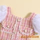 thumbnail image 4 of * 1-6 Años Vestido De Bebé Niña , Manga Puff Mezcla De Color Perlas Patchwork Verano Una Línea De Ropa, 4 of 4