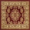 thumbnail image 2 of Rugs.com Aditi Collection Rug – 4' Square Red Low Rug Perfect For Living Rooms, Kitchens, Entryways, 2 of 9