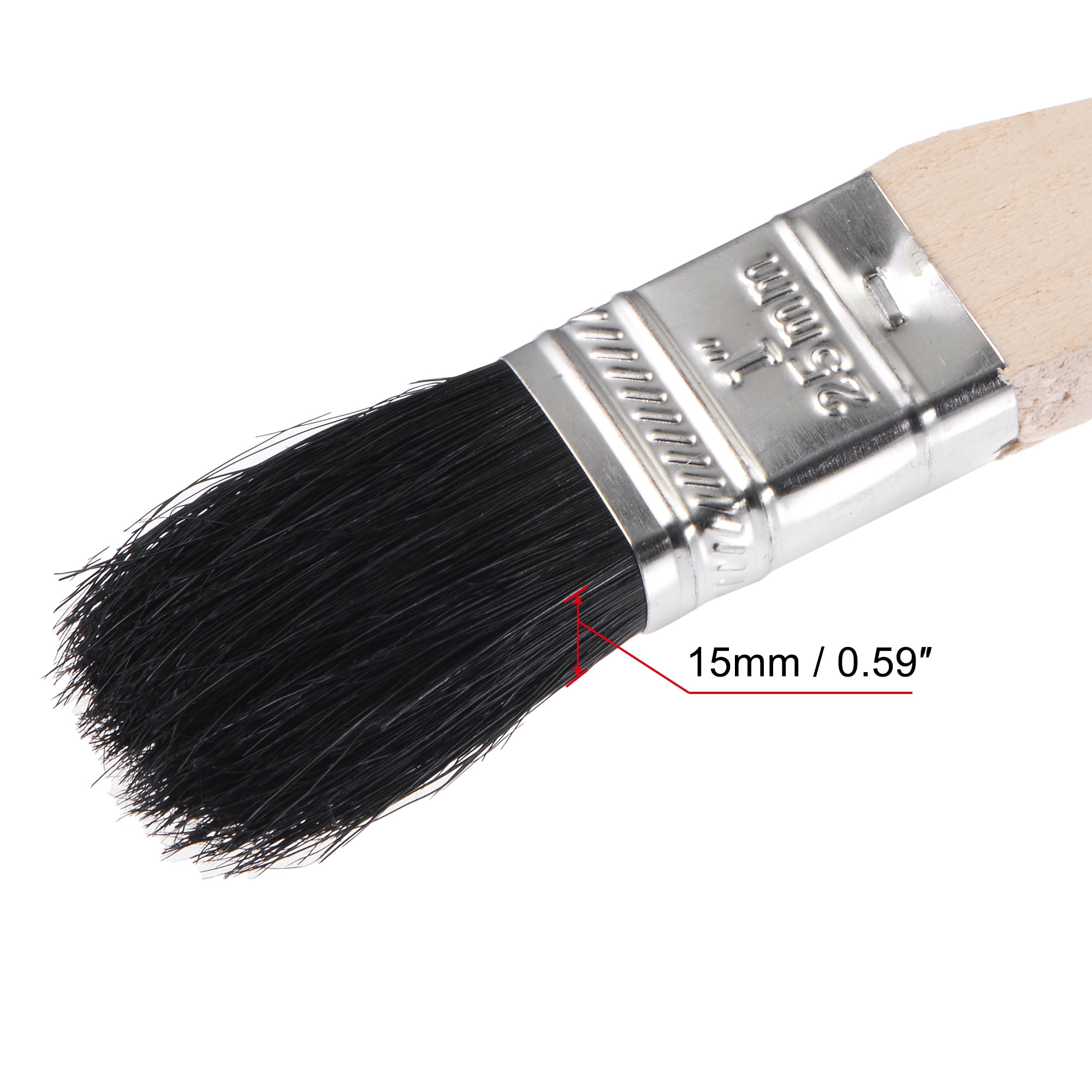 Unique Bargains Length Width Bristle Long Wood Handle Bent Radiator Paint Brush 1"