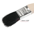thumbnail image 3 of Uxcell 16" Length 1" Width Bristle with Long Wood Handle Black Bent Radiator Paint Brush 4Pack, 3 of 5