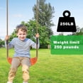 thumbnail image 3 of Heavy Duty Swing Seat for Kids & Adults, Non‑Slip Flat Plastic Tree Swing Seat Replacement with Adjustable Rope, Outdoor Playground Swingset Accessories, Orange, 1 Pack, 3 of 14