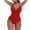 Swimsuit Sets Red, variant on Halter One Piece Swimsuits for Women Ruched Bathing Suits Strappy V Neck Monokini Swimwear