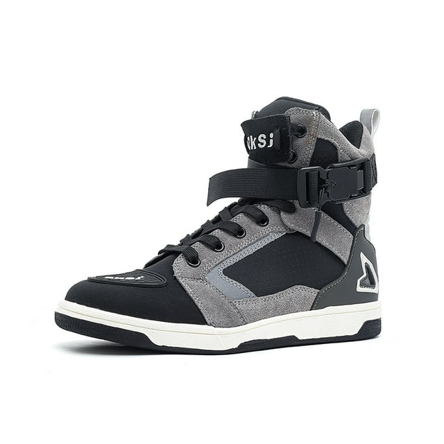 Breathable Motorcycle Boots for All Seasons - Unisex Motorcycle Cycling Shoes,Gray,45