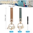 thumbnail image 2 of TRAHOO-Leather Car Keychain, Microfiber Leather Bling Wristlet Keychains Key Fob Holder with Keyrings, 2 of 4