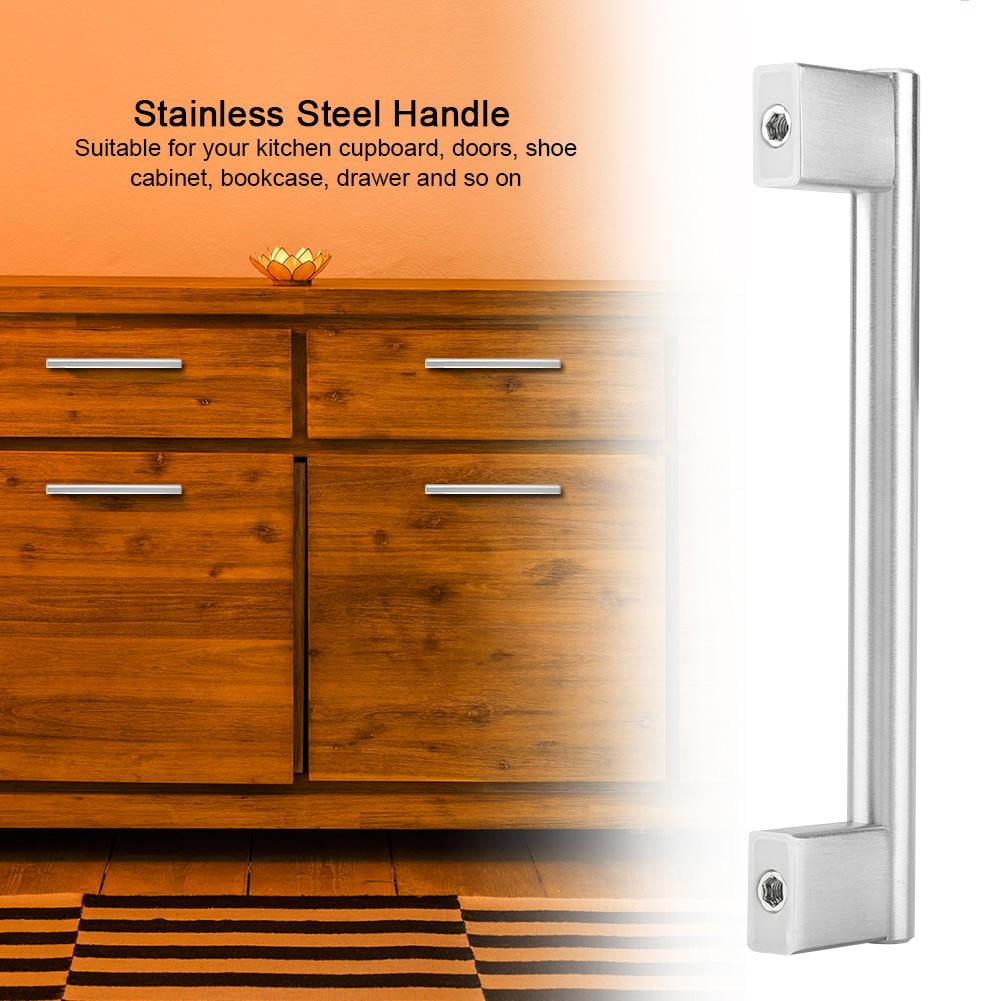 Yosoo 20pcs Set 12mm Stainless Steel Handle Brushed Home Kitchen Doors Cabinet Drawer Handles Pull Door