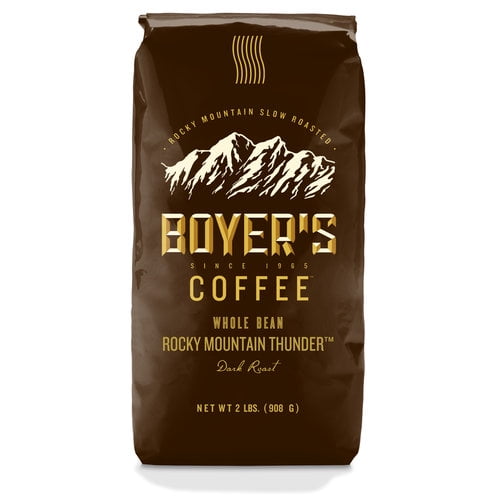 Boyer's Coffee Rocky Mountain Thunder Dark Roast Whole Bean Coffee, 32 Oz