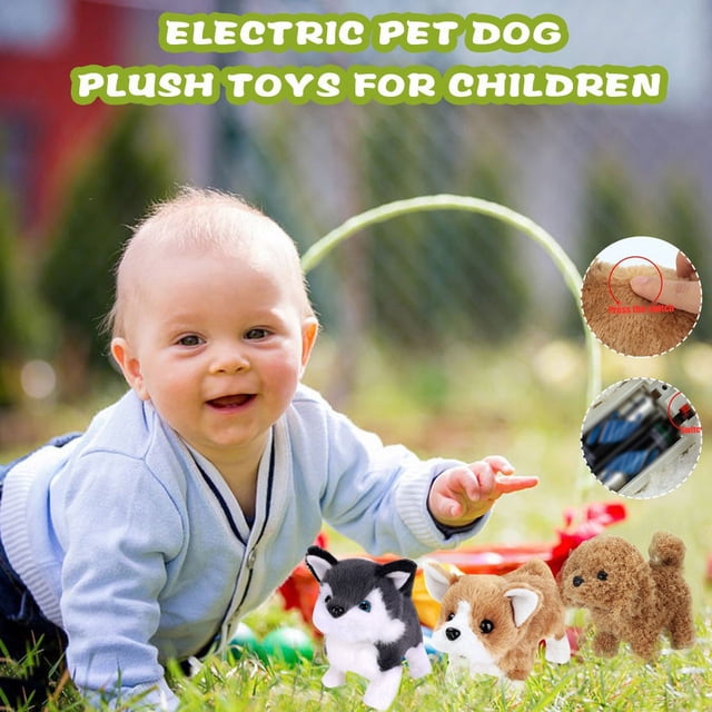 Fiudx Ofertas Flash Artículos En Oferta Inteligente Se Puede Llamar Caminar Juguete De Peluche Eléctrico Teddy Robot Perro Juguete Para Niños