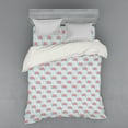 thumbnail image 2 of Rose Duvet Cover Set, Romantic Vintage Flowers with Leaves and Stalks Blossoming Cottage Meadow, Bedding Set with Shams and Fitted Sheet, 3 Sizes, by Ambesonne, 2 of 3