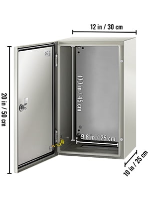 VEVOR Gray Carbon Steel 22.83"x14.57"x12.6" IP65 Weatherproof Electrical Enclosure Box