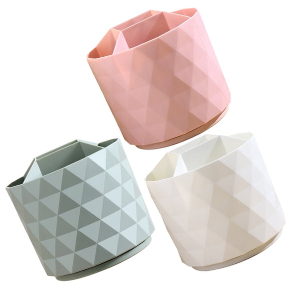 WRISTBIQUE Makeup Brush Cup Makeup Organiser Holder Green PP 3Pcs