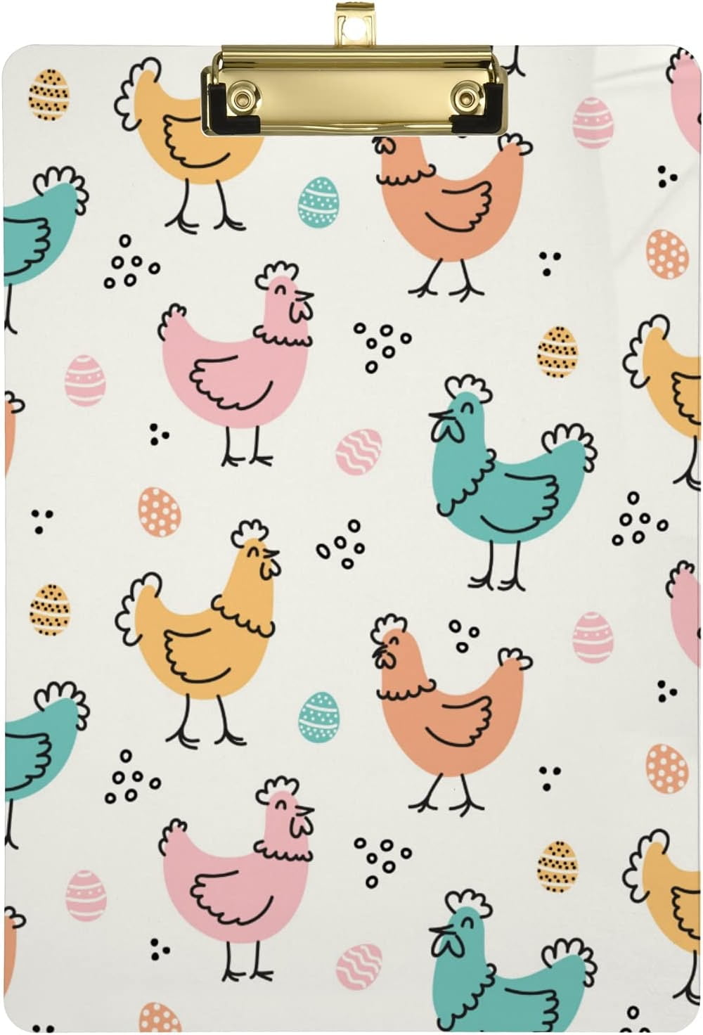 FMSHPON Easter Childish Hens Eggs Clipboard Hardboard Wood Nursing Clip