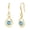 03-aquamarine, variant on 925 Sterling Silver Infinity Opal Dangle Earrings for Women Yellow Gold Plated with October Birthstone