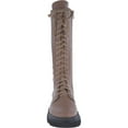 thumbnail image 3 of Women's Knee High Boots Lace Up Combat Boot Chunky Platform Lug Sole Side Zip Riding Boots, 3 of 4