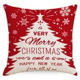 thumbnail image 4 of Fundas de almohada navideñas para decoraciones navideñas, 18 x 18 pulgadas, juego de 4 fundas de almohada de cojín de decoraciones rojas para sofá, 4 of 5