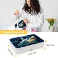 thumbnail image 5 of Shark Portable PU Leather Jewelry Display Organizer Box with Removable Compartment, 5 of 6