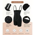 thumbnail image 4 of YIANNA Fajas Colombianas Shapewear for Women Tummy Control Body Shaper Butt Lifter with Zipper Crotch Black 2X-Large, 4 of 7