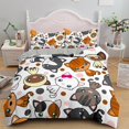thumbnail image 1 of Cat Duvet Cover Set Digital Different Color Cartoon Cute Cat Bedding Set Bedclothes Double Queen King Size Polyester Qulit Cover, 1 of 7