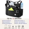 thumbnail image 3 of MINTEGRA - Bolso de hombro para mujer, espacioso con Múltiples bolsillos, bolso cruzado para mujer, con asa superior, Negro L, Large, Casual, 3 of 5