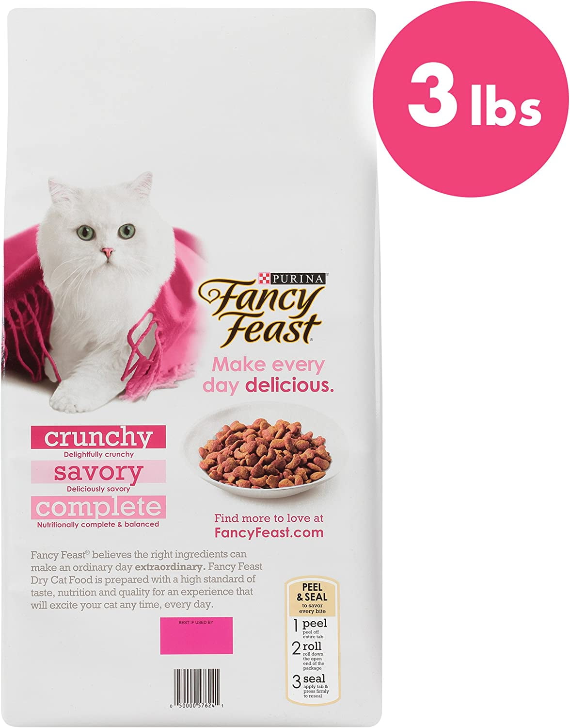 Fancy Feast Filet Mignon Flavor With Real Seafood & Shrimp Dry Cat Food, 3 LB (Pack of 2)